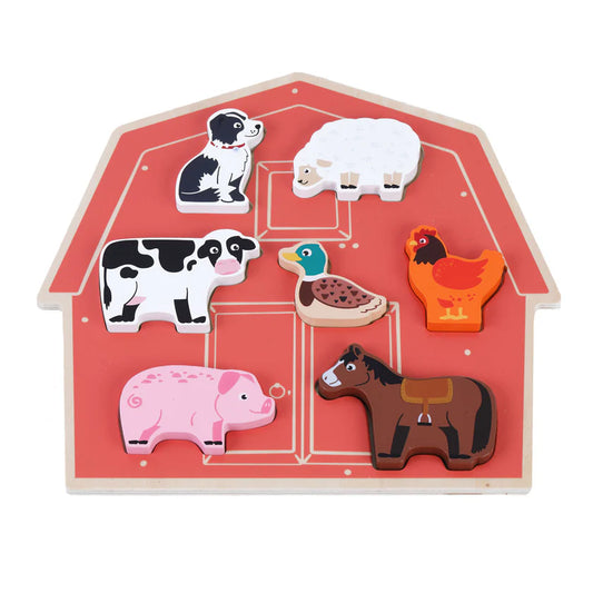 Wooden Chunky Farm Barn Puzzle