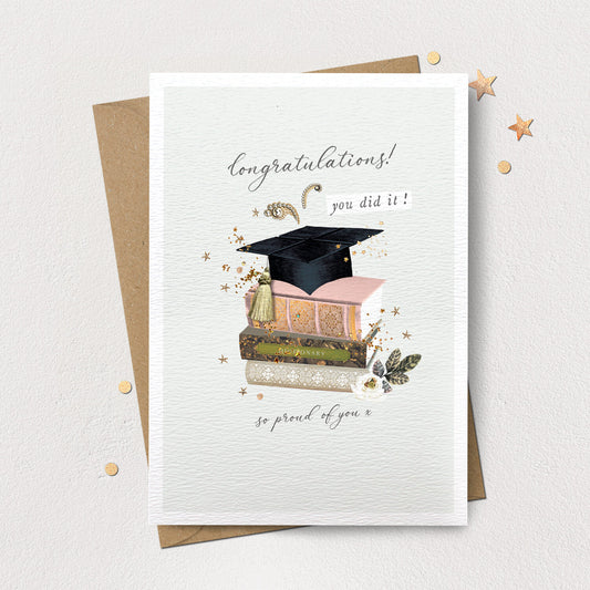 Graduation Congratulations Books Greetings Card