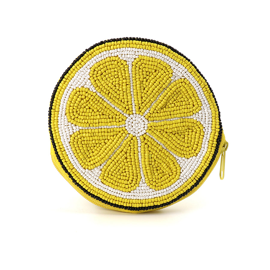 Lemon Beaded Purse