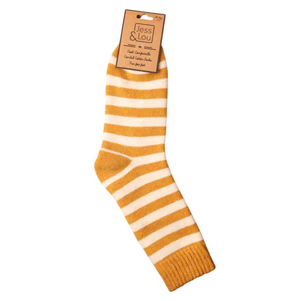 Gold Stripe Cosy Socks