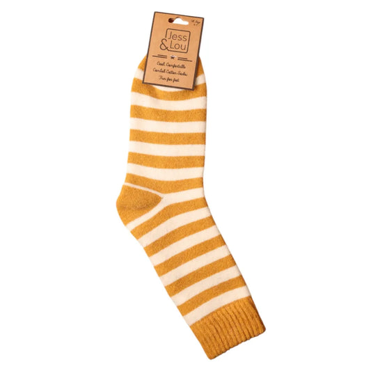 Gold Stripe Cosy Socks