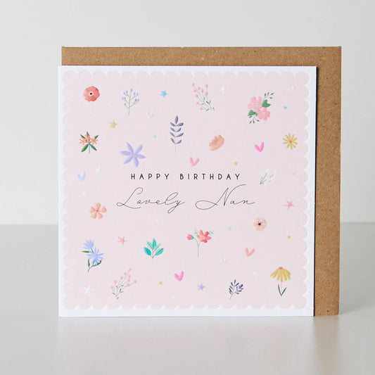Happy Birthday Lovely Nan Greeting Card
