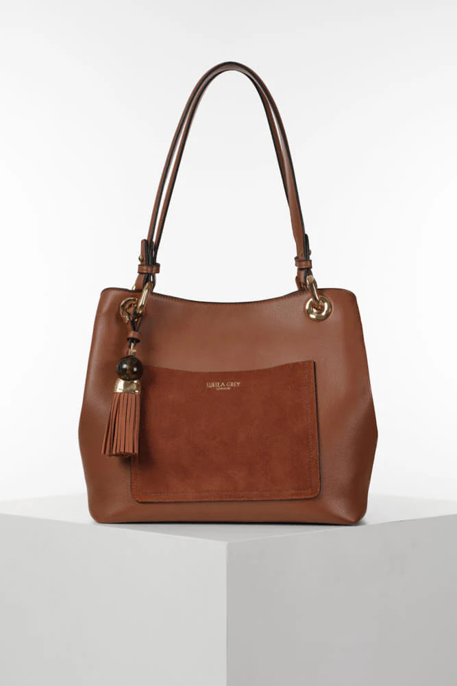 Luella Grey Sienna Conker Hobo Tote Bag