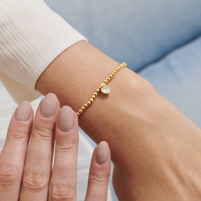 A Little Happy 50th Birthday Bracelet In Gold Plating