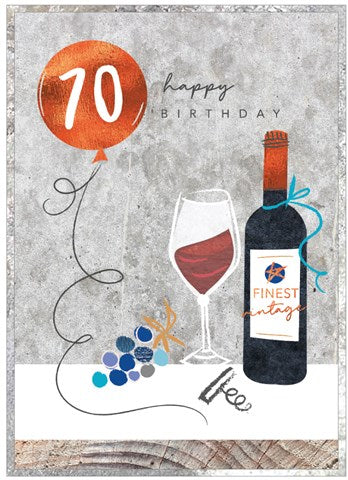 Happy 70th Birthday Greetings Card