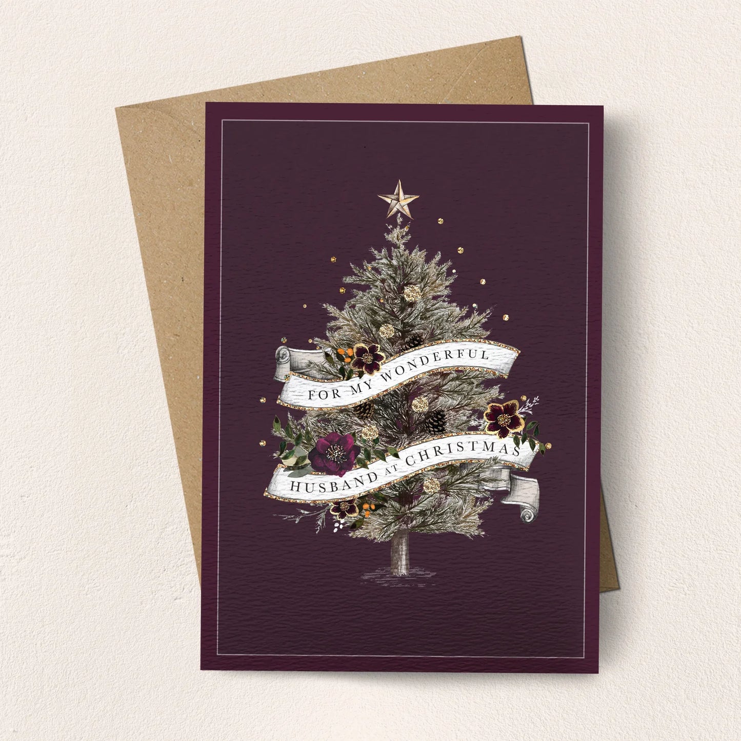 Husband Tree Christmas Card