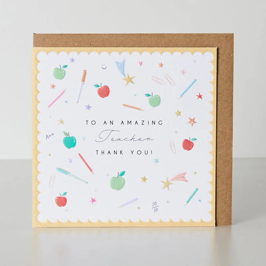To An Amazing Teacher Thank You Greetings Card