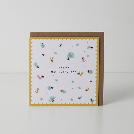 Bees & Flowers Mothers Day Greetings Card