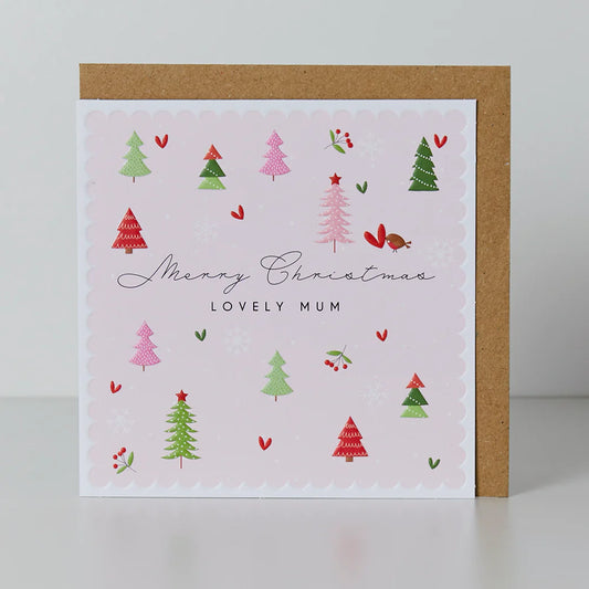 Mum Christmas Trees Christmas Greetings Card