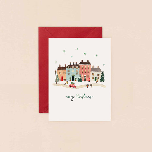 Christmas Village Mini Christmas Card