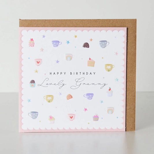 Happy Birthday Lovely Granny Greeting Card
