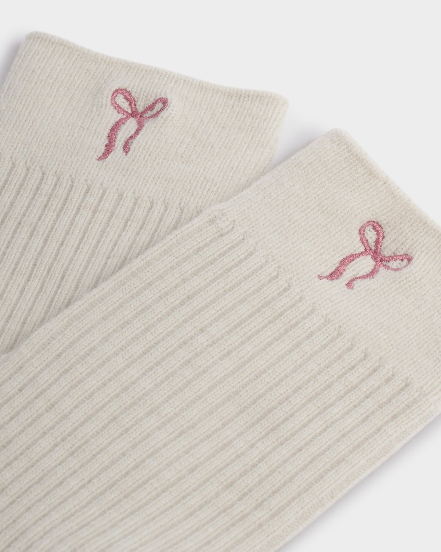 Katie Loxton Gift Boxed Bow Socks Off White