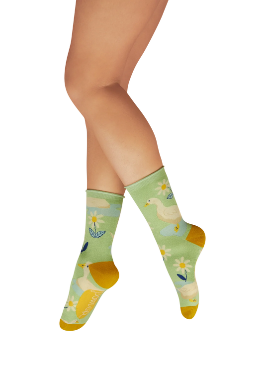 Happy Geese Ladies Ankle Socks in Mint