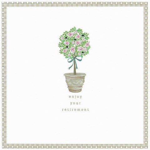 Retirement Rose Tree Greetings Card
