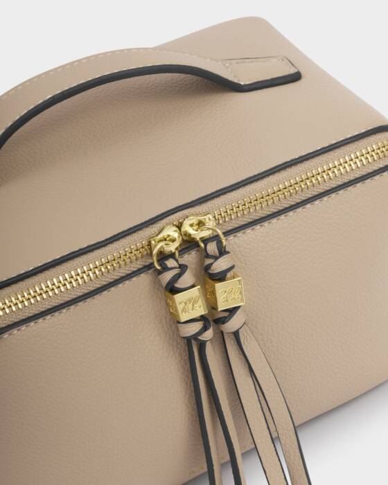 Katie Loxton Soho Medium Makeup And Wash Bag in Taupe