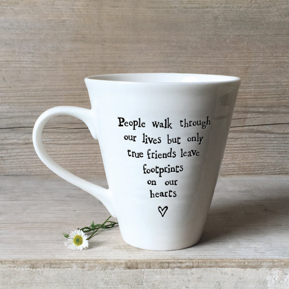 Boxed Porcelain Mug Footprints