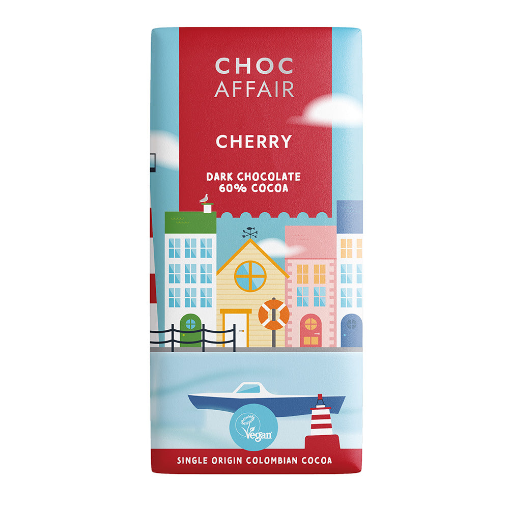 Cherry Flavoured Dark Chocolate Bar