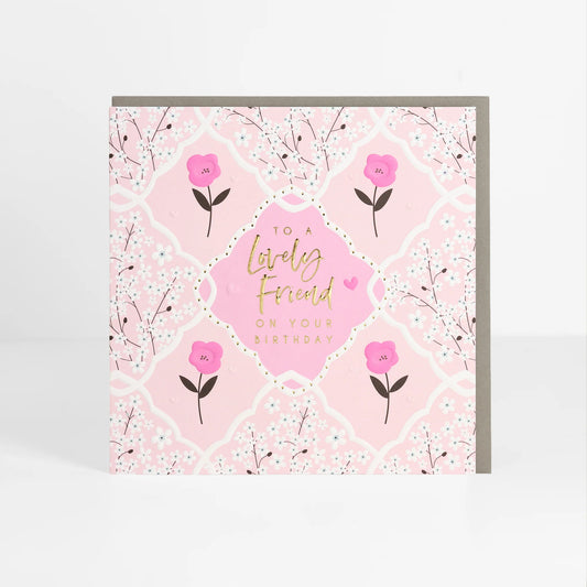 Lovely Friend Birthday Greetings Card