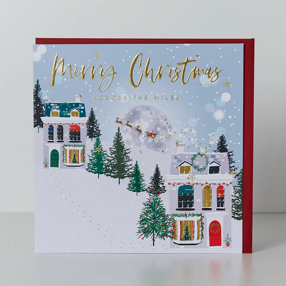 Across The Miles Christmas Greetings Card
