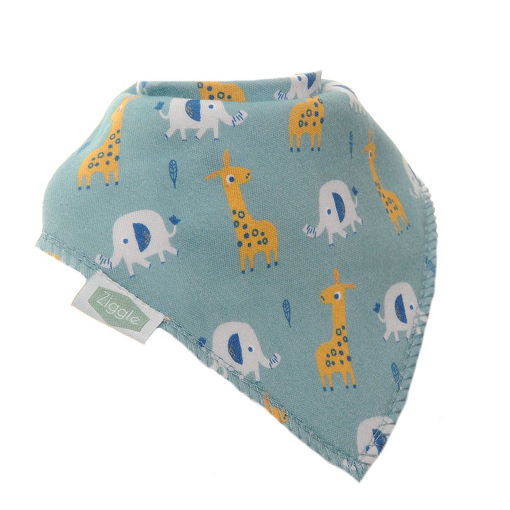Giraffe and Elephant Bandanna Bib