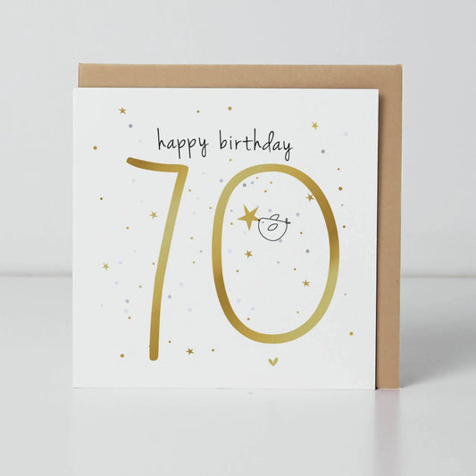 70th Birthday Greetings Card