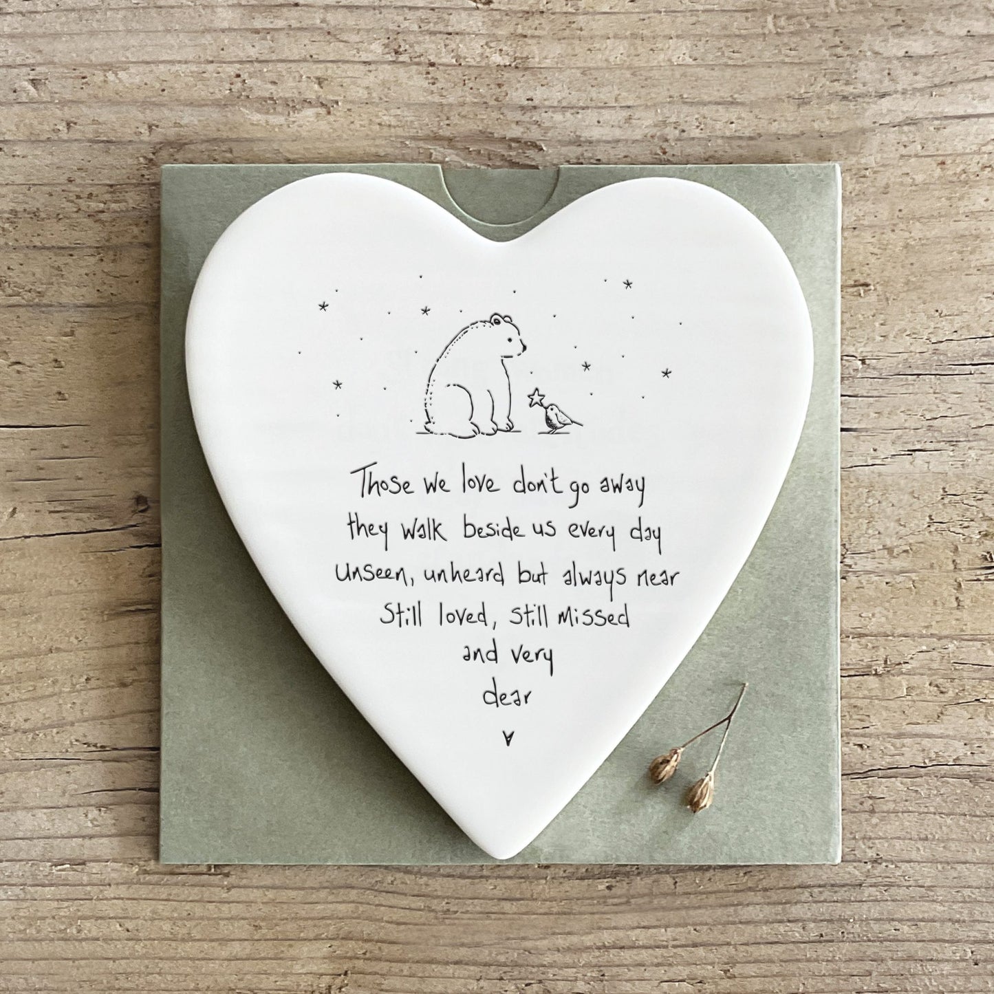 Porcelain Hanging  Heart Those We Love