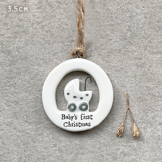 Baby’s First Christmas Porcelain Bauble