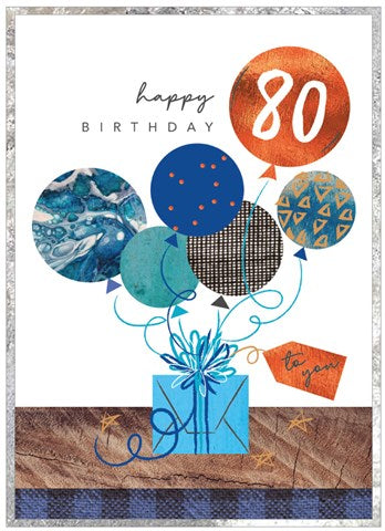 Happy 80th Birthday Greetings Card