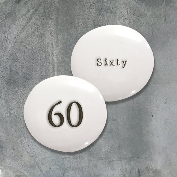 Porcelain Pebble 60th Birthday