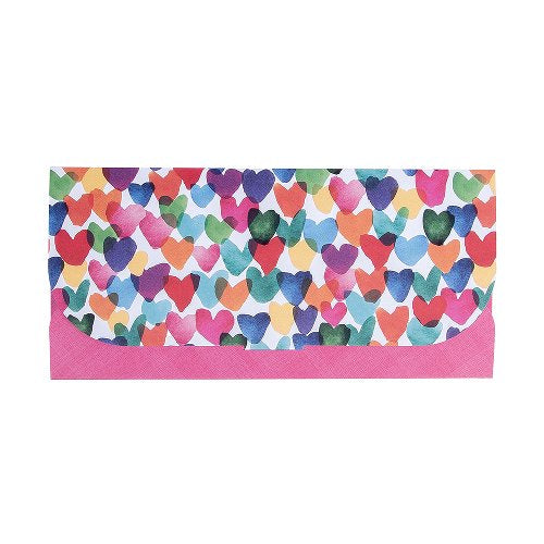 Muliticolour Hearts Voucher Wallet