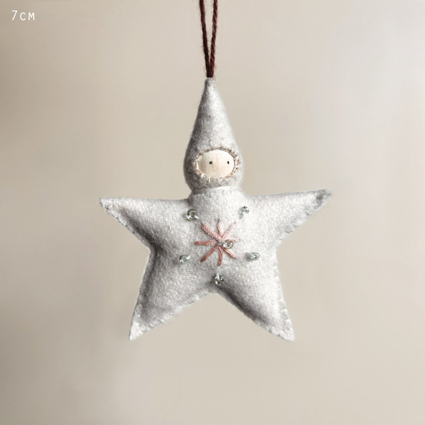 Small Felt Star Baby Cream