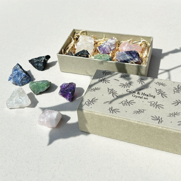 Large Matchbox With Crystal Set- Calm & Healing