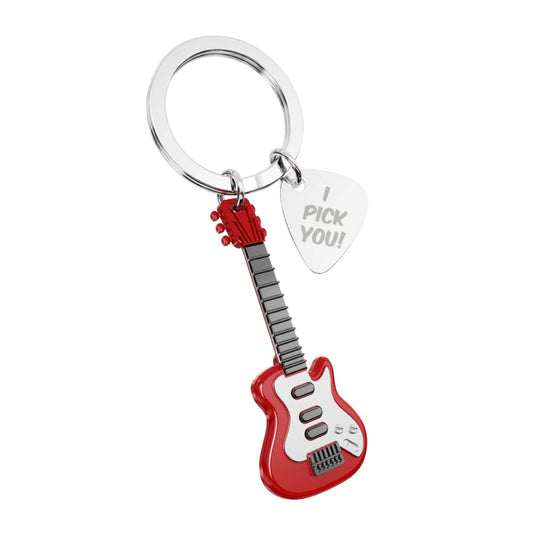 Metalmorphose Keyring Red Guitar & Pick