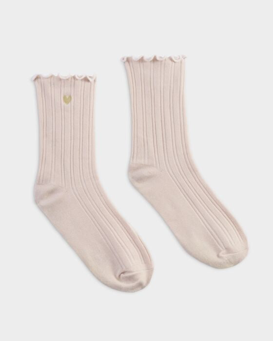 Katie Loxton Gift Boxed Frill Heart Socks Pink