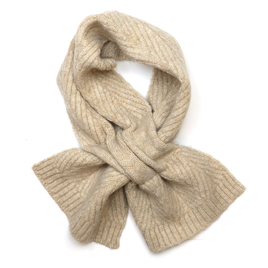 Herringbone Pull Through Scarf Oatmeal