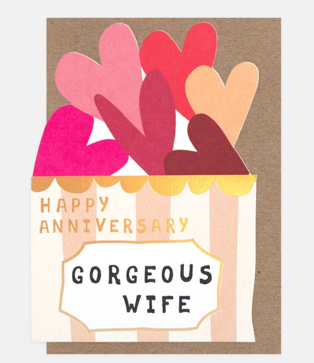 Gorgeous Wife Anniversary Greetings Card