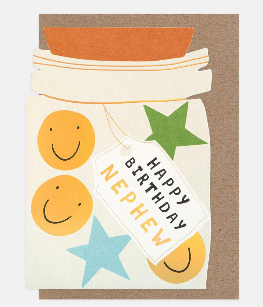 Jar Smiles & Stars Nephew Birthday Greetings Card