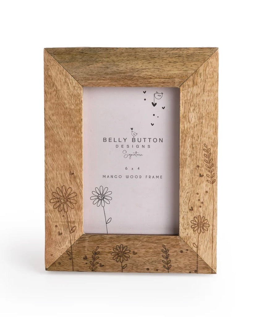 Wildflower Wooden Photo Frame 6x4