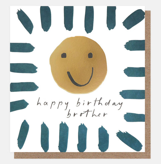Smiley Face Brother Birthday Greetings Card