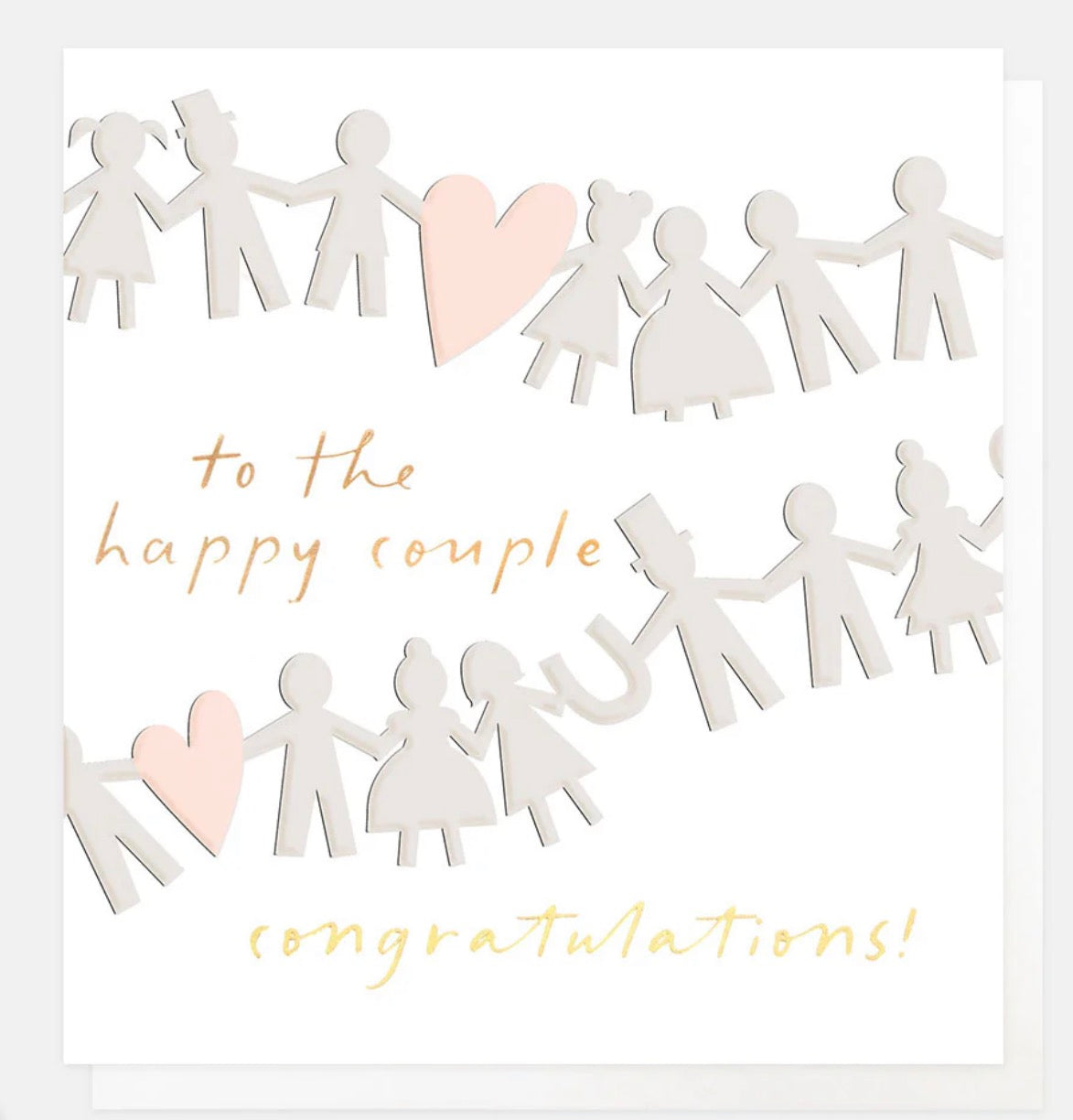 Paperchain People Wedding Greetings Card