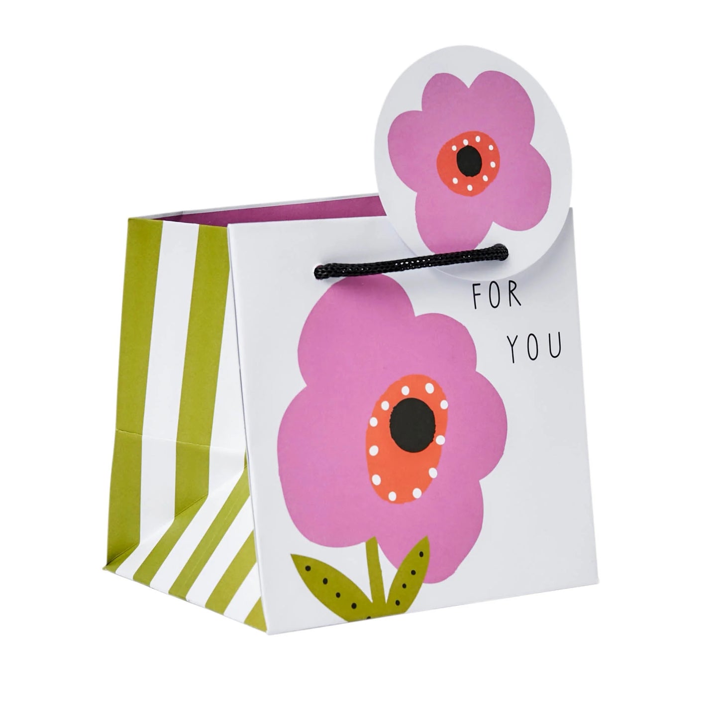 Mauve Flower Small Gift Bag