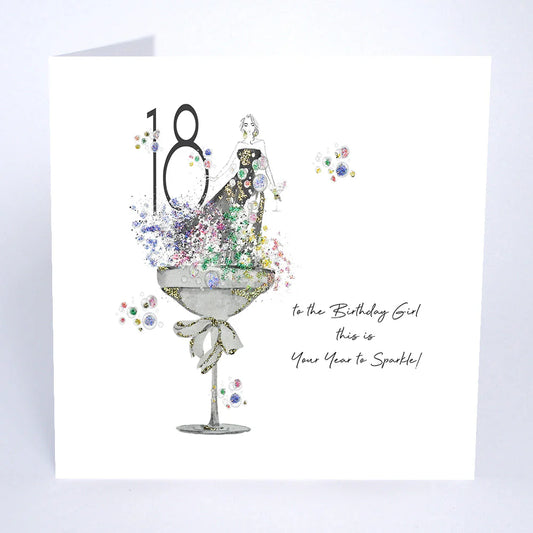 18th Birthday Time To Sparkle Greetings  Card