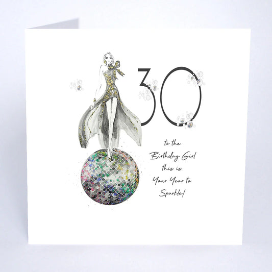 30th Birthday Time To Sparkle Greetings Card