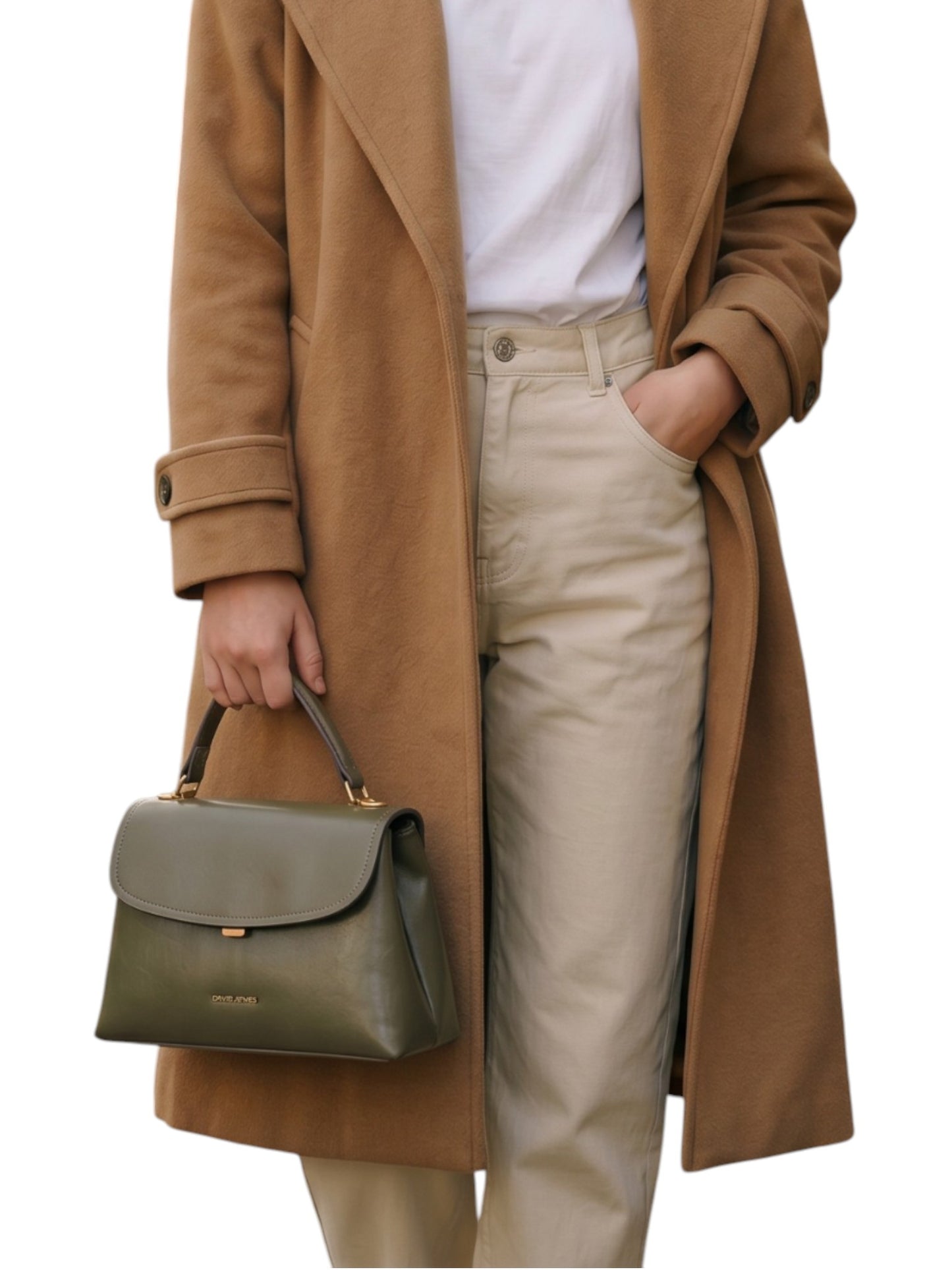 David Jones Top Handle Bag Mist Moss