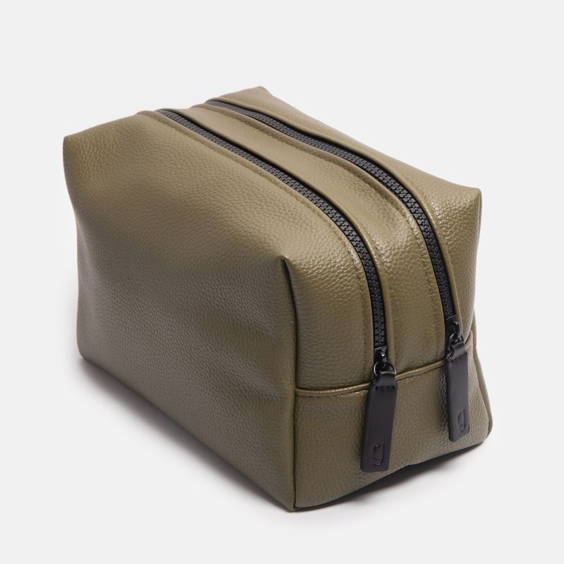 Mens Large Travel Wash Bag Olive Green