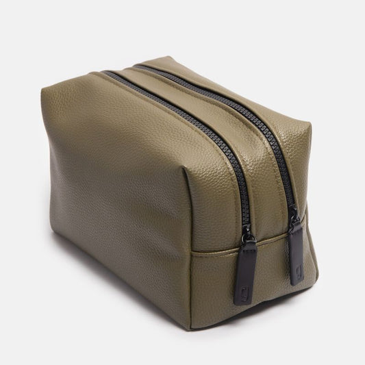 Mens Large Travel Wash Bag Olive Green