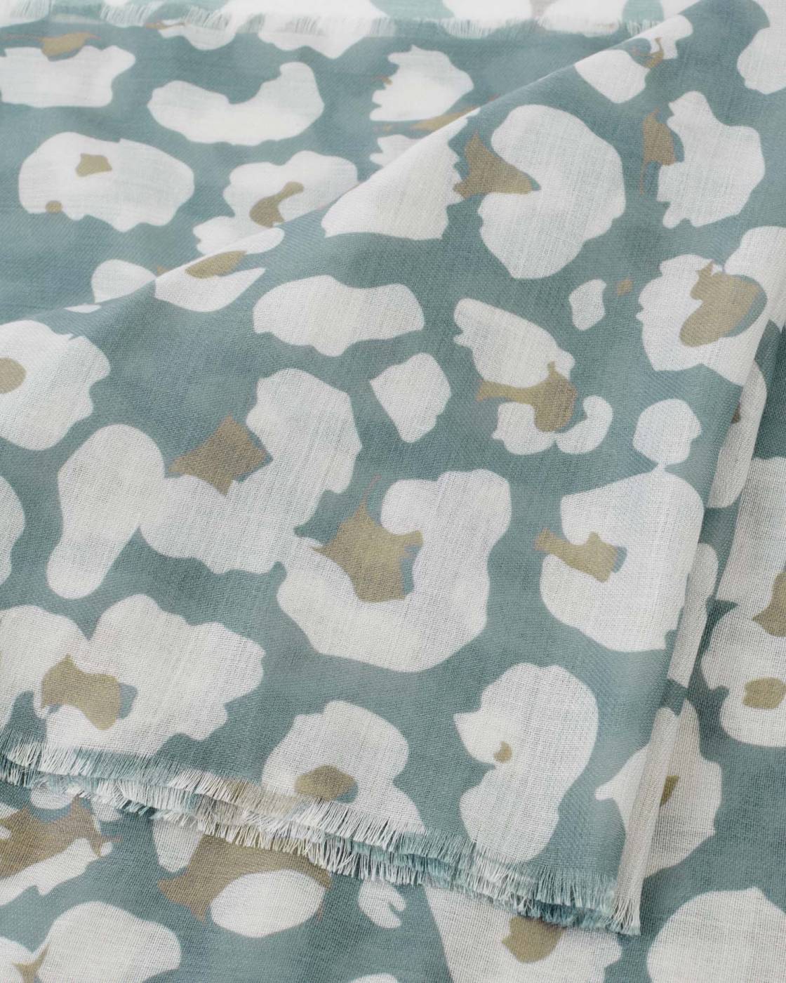 Katie Loxton Abstract Floral Print Scarf in Grey & Taupe