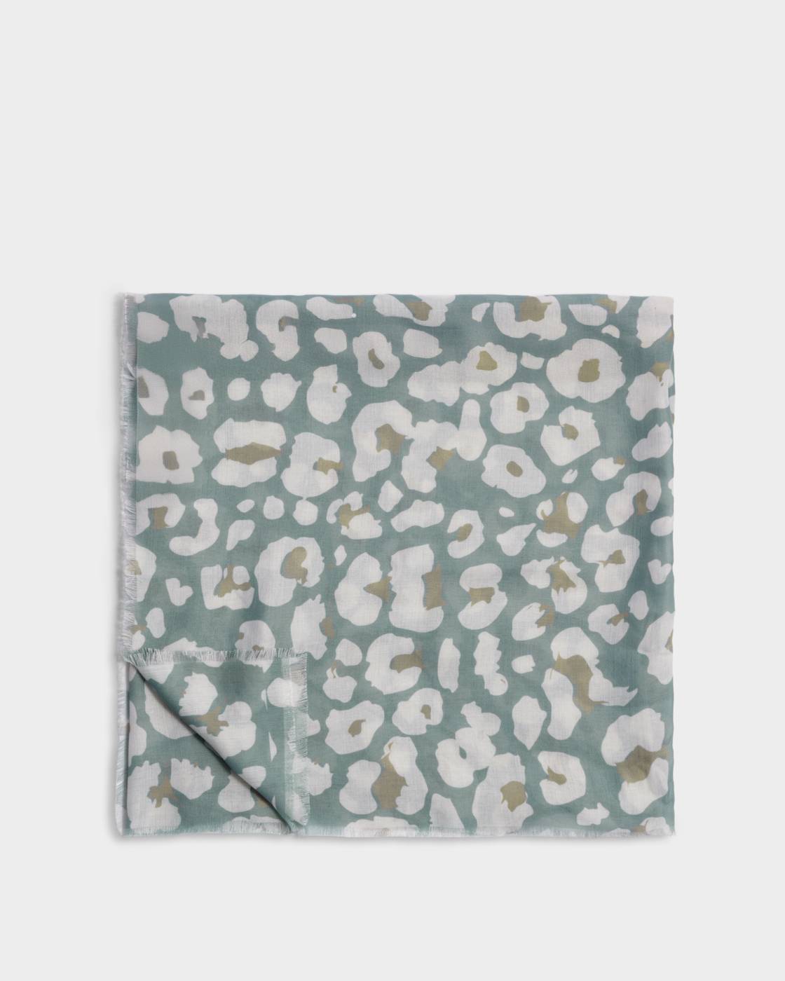 Katie Loxton Abstract Floral Print Scarf in Grey & Taupe