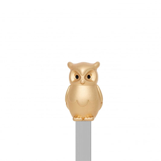 Gold Owl Metal Bookmark