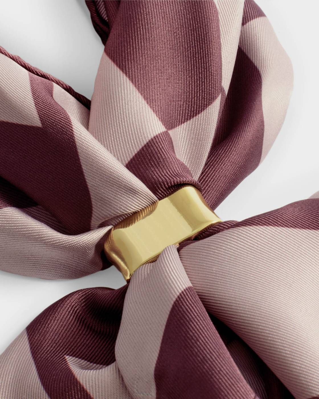 Katie Loxton Check Satin Multiway Scarf in Pink & Cherry